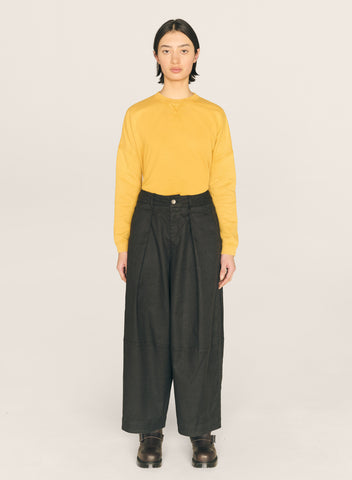 Deadbeat Cotton & Linen Trousers in Black