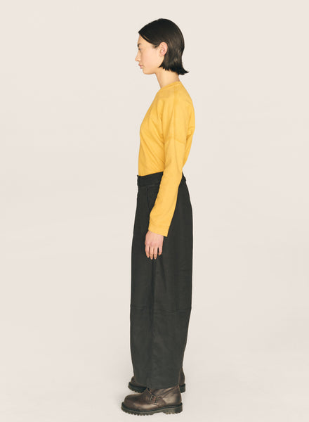 Deadbeat Cotton & Linen Trousers in Black