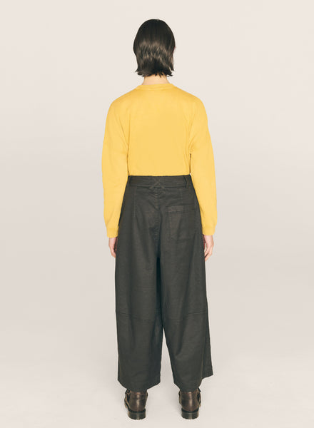 Deadbeat Cotton & Linen Trousers in Black