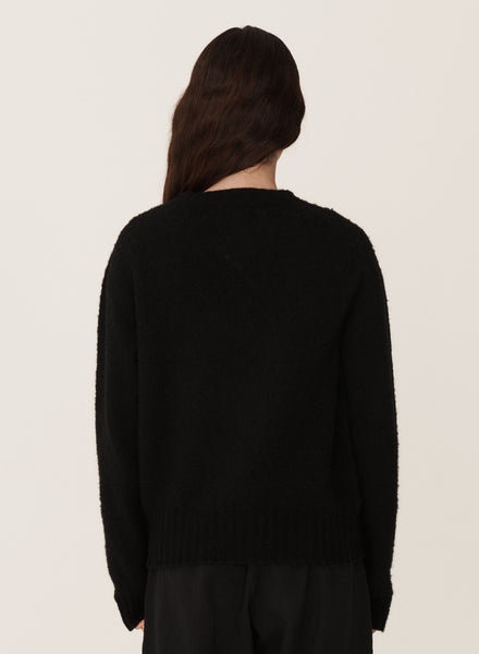 Earth Jets Crew Neck Knit in Black