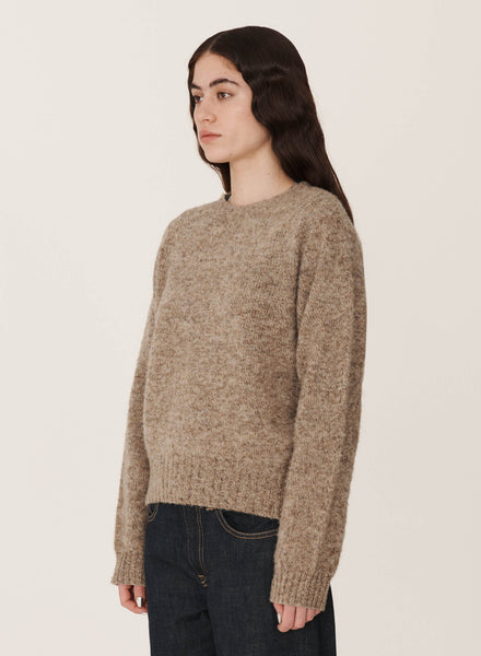 Earth Jets Crew Neck Knit in Natural