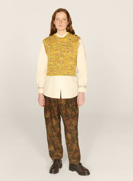 Farrow Knitted Tank in Space-Dyed Yellow & Multicolour
