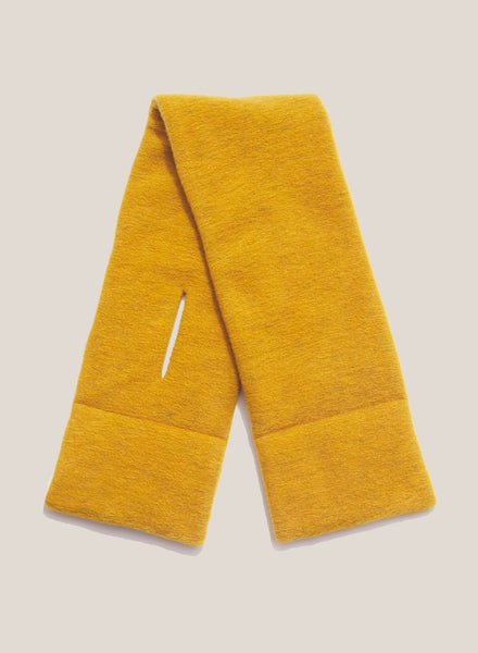 Recycled Fleece Slot Scarf in Yellow