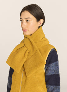 Recycled Fleece Slot Scarf in Yellow
