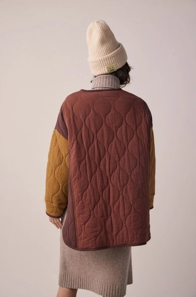 Cotton Patch Quilted Jacket in Multicolour