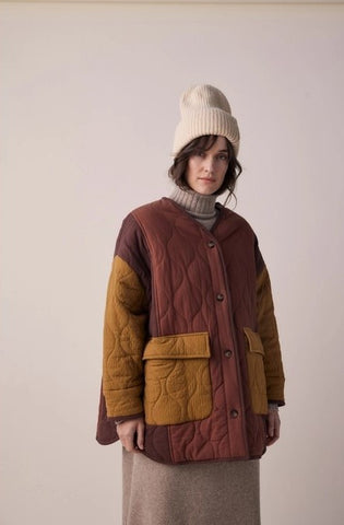 Cotton Patch Quilted Jacket in Multicolour