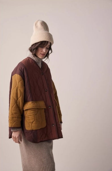 Cotton Patch Quilted Jacket in Multicolour