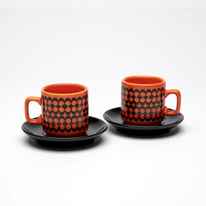 Repeat Flower Espresso Set of Two in Orange