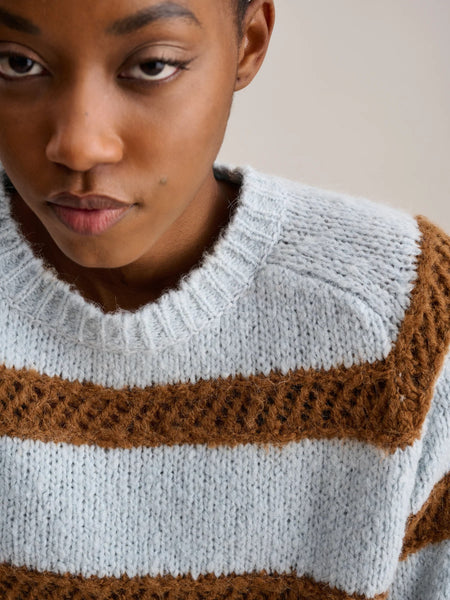 Roft Sweater in Pale Blue and Ginger