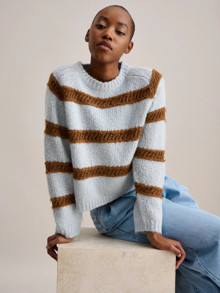 Roft Sweater in Pale Blue and Ginger