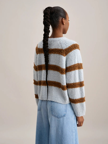 Roft Sweater in Pale Blue and Ginger