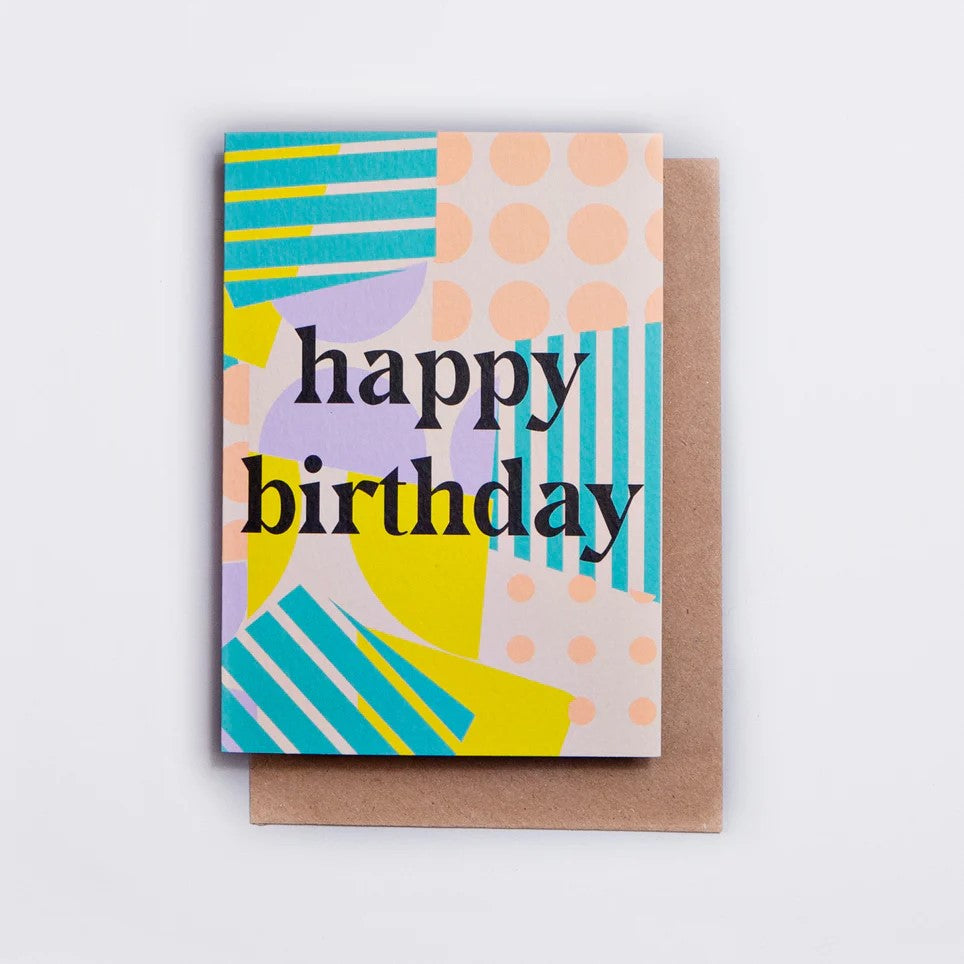 Spots + Stripes Birthday Card