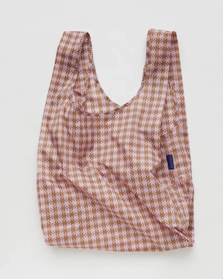 Standard Tote in Rose Pixel Gingham