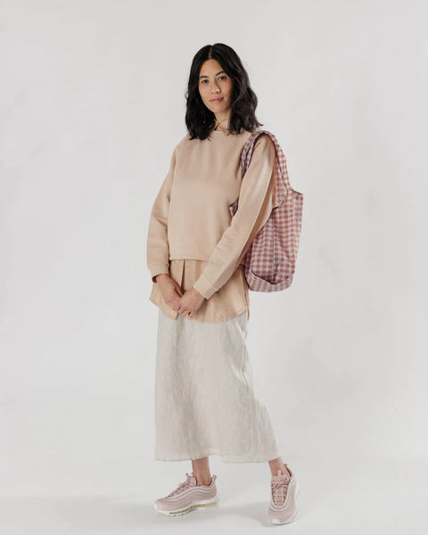 Standard Tote in Rose Pixel Gingham