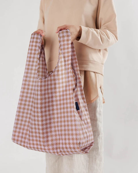 Standard Tote in Rose Pixel Gingham