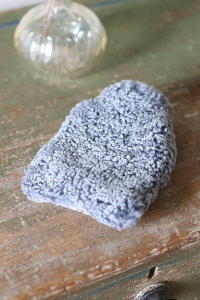 Micro Hotwater Bottle and Cover in SilverGrey Sheepskin