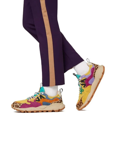Yamano 3 Sneakers in Purple and Ochre