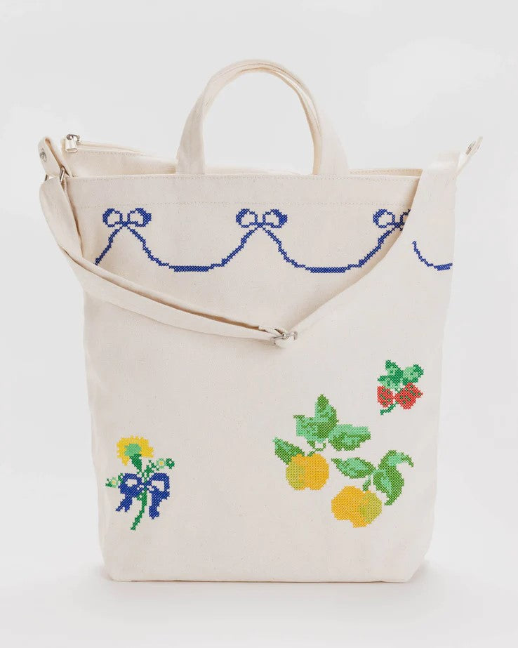 Zip Duck Bag in Cross Stitch