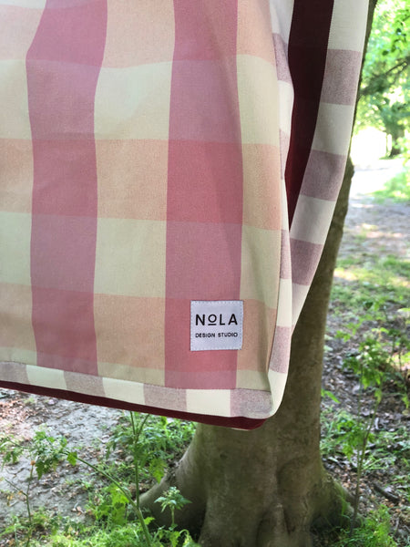 Thomas Tote in Pink and Cream Check