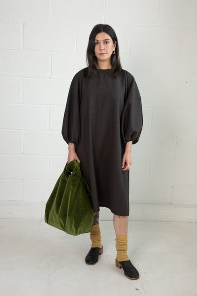 Port Bag in Green Velvet