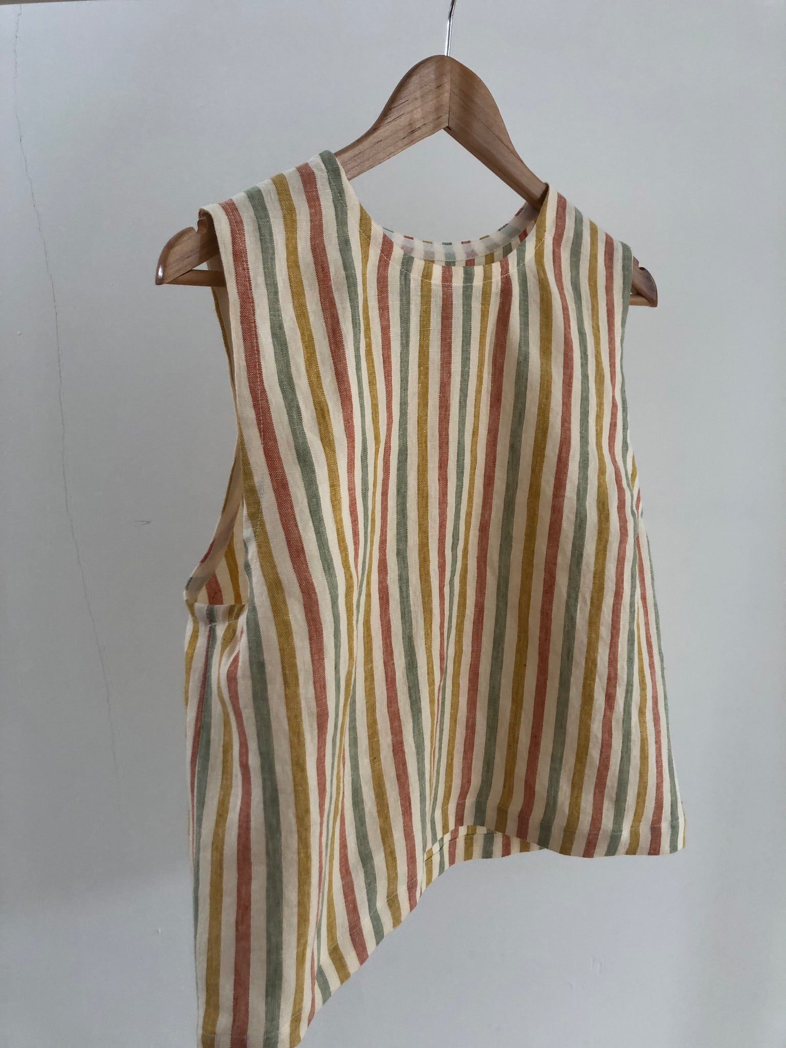 Swan Top in Pastel Stripe