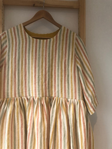 Dale Dress in Pastel Stripe