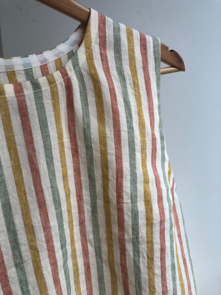 Swan Top in Pastel Stripe