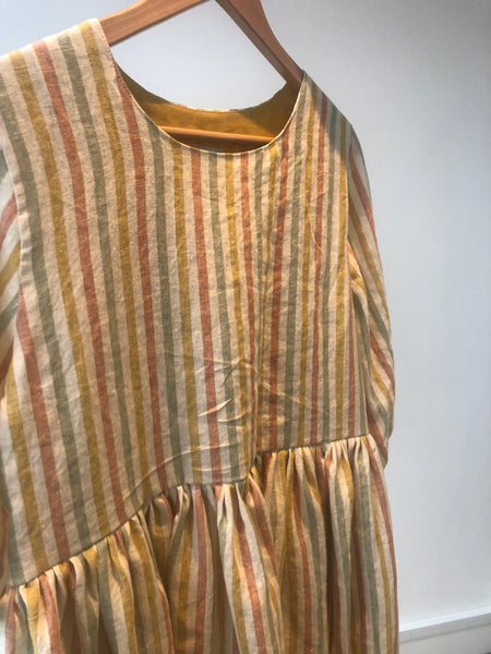 Dale Dress in Pastel Stripe