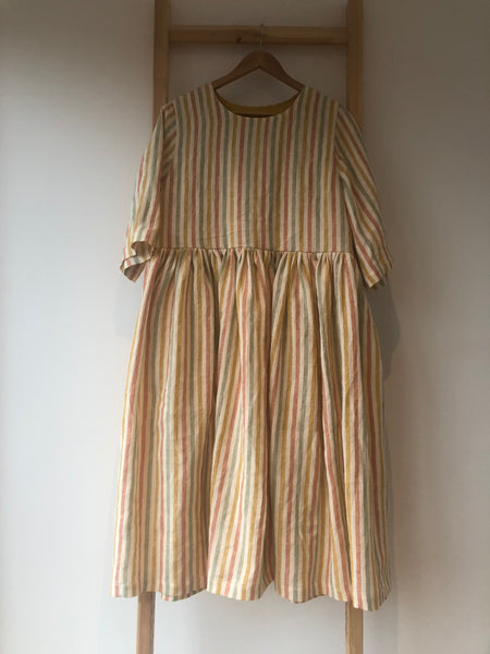 Dale Dress in Pastel Stripe