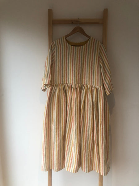 Dale Dress in Pastel Stripe