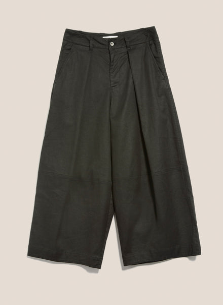 Deadbeat Cotton & Linen Trousers in Black