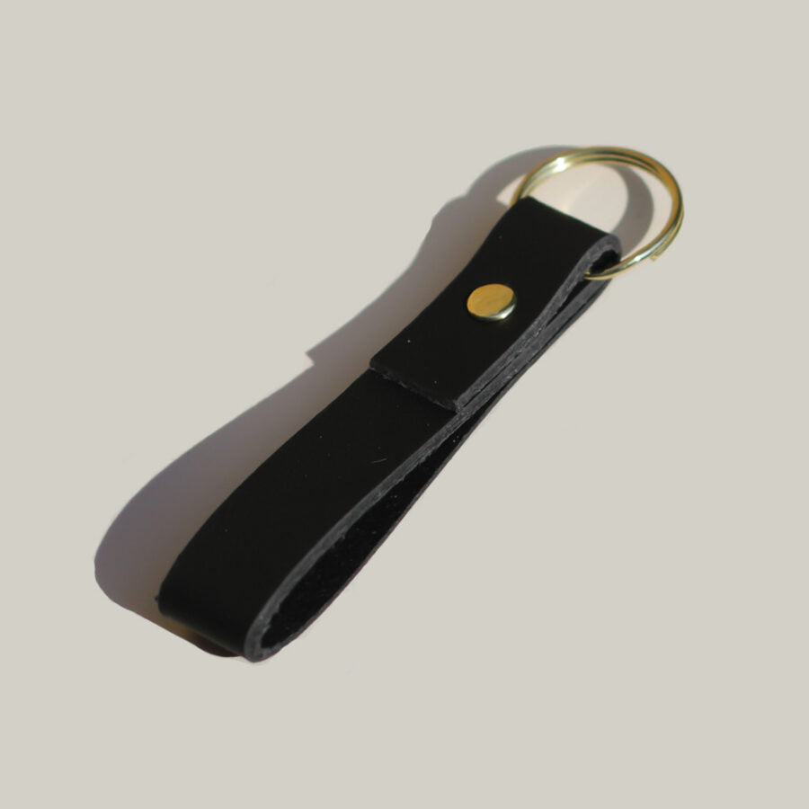 Brass Keyring in Black