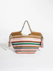 Enkon Bag in Multi-Stripe Canvas