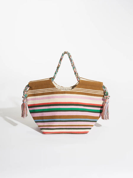 Enkon Bag in Multi-Stripe Canvas