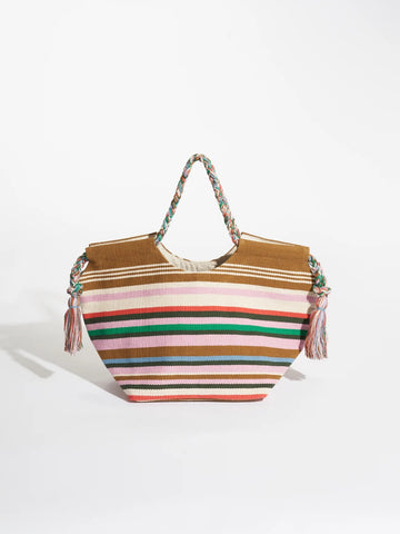 Enkon Bag in Multi-Stripe Canvas