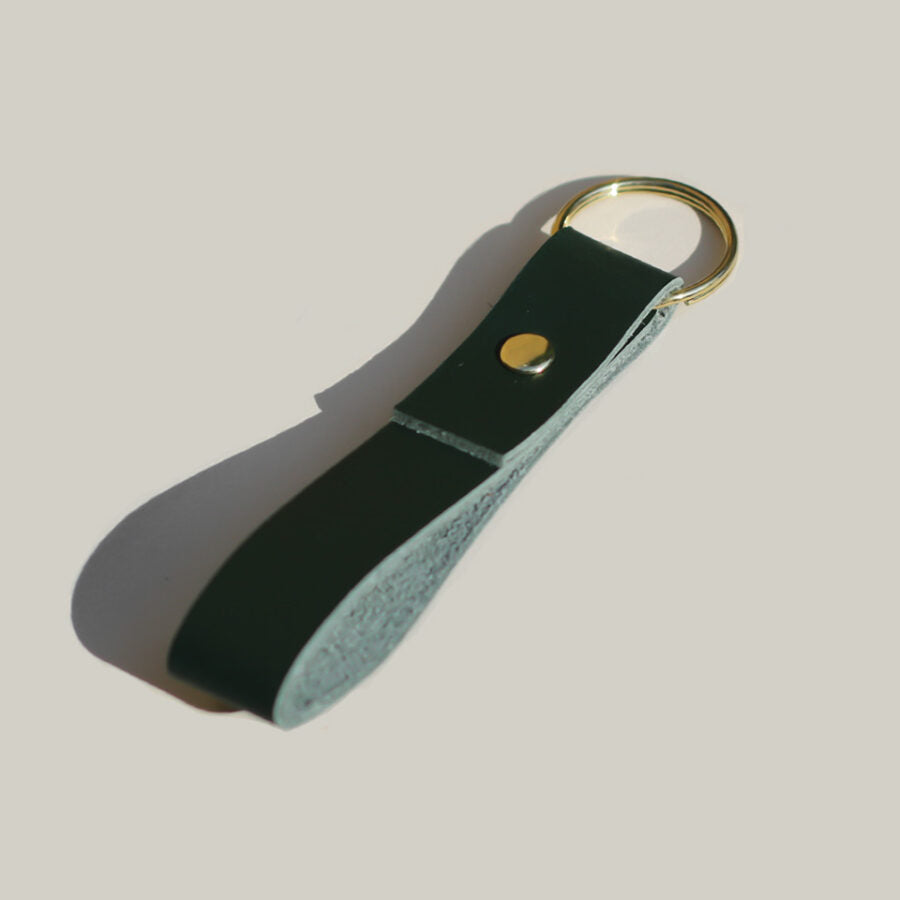 Brass Keyring in Forest