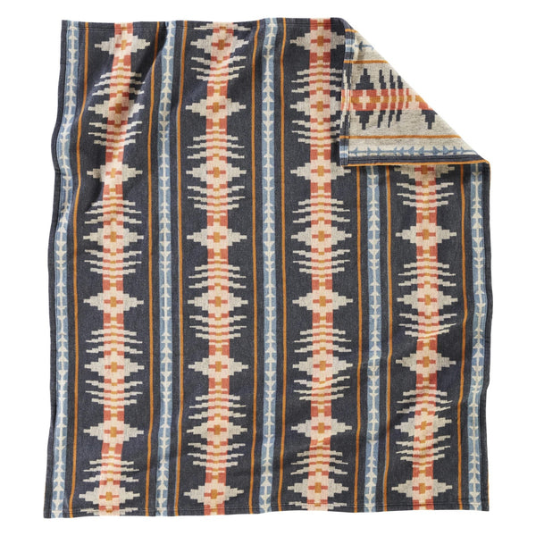 Cotton Throw Gift Pack Set of 2 in Trail Ridge Navy