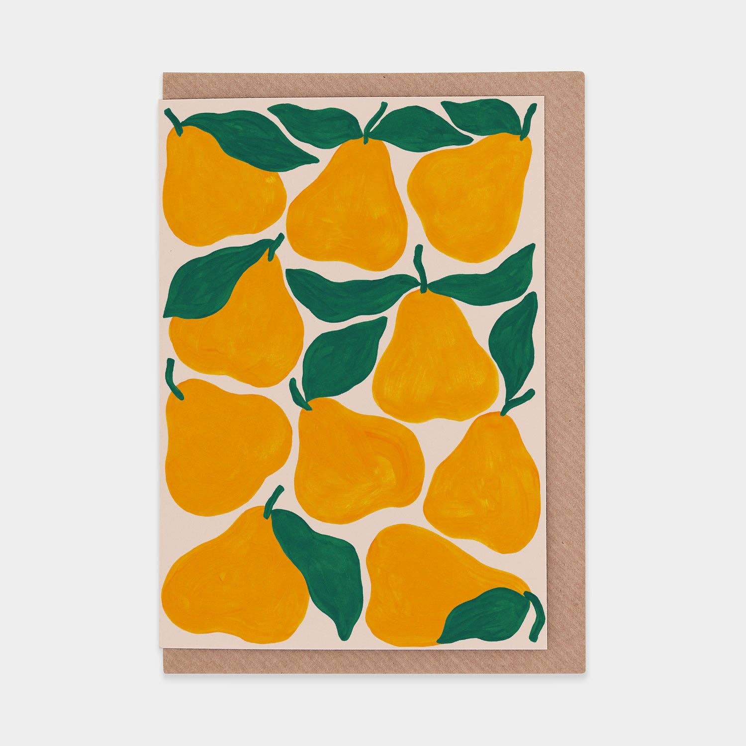 Yellow Pears Greetings Card