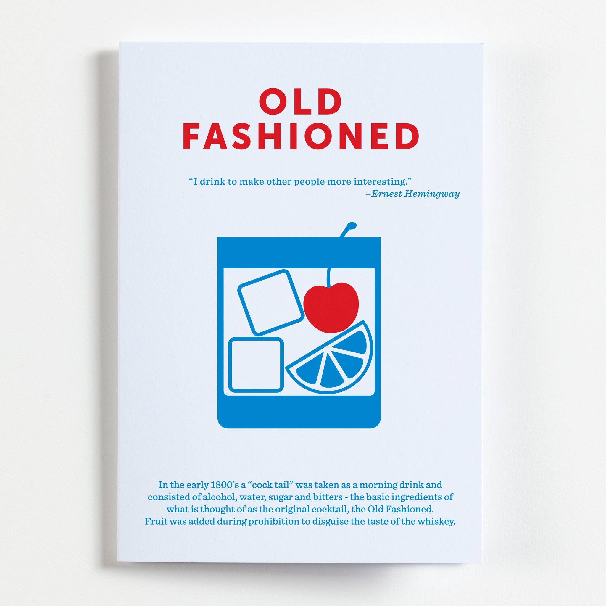 Old Fashioned Cocktail Greeting Card