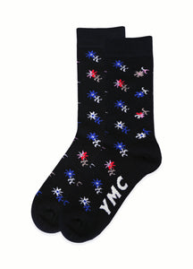 Floral Moso Bamboo Socks in Black